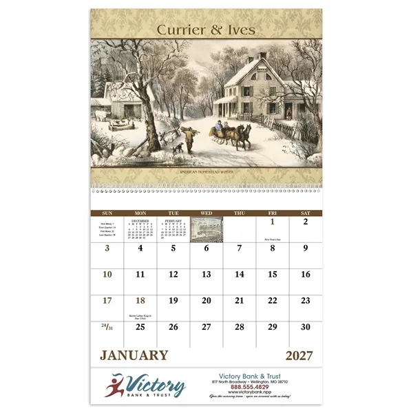 Currier & Ives - Spiral... from ASI 40480 Koozie Group / Norwood Triumph Calendar