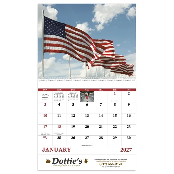 Celebrate America - Spiral... from ASI 40480 Koozie Group / Norwood Triumph Calendar