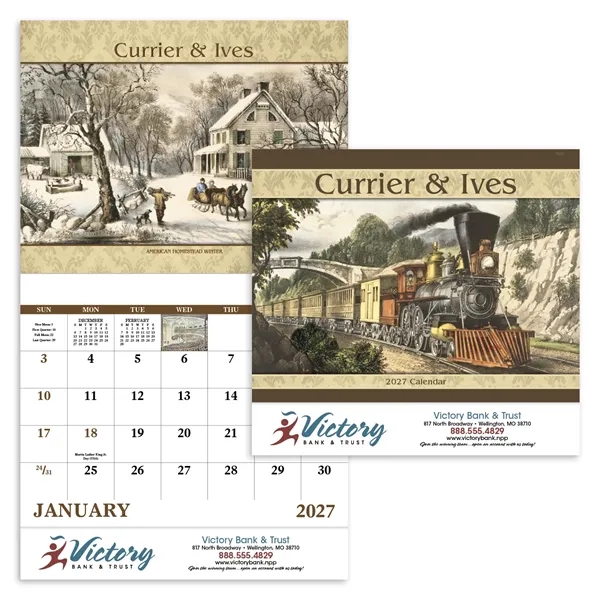 Currier & Ives - Stapled... from ASI 40480 Koozie Group / Norwood Triumph Calendar