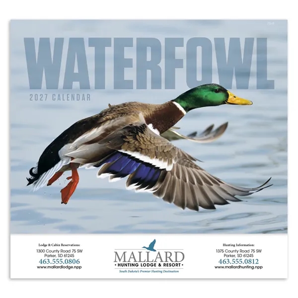 11 x 19 2024 Waterfowl 13-month wall stapled calendar on 60#... from ASI 40480 Koozie Group / Norwood Triumph Calendar