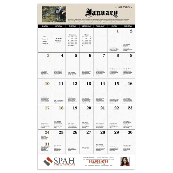 Daily History - Stapled... from ASI 40480 Koozie Group / Norwood Triumph Calendar