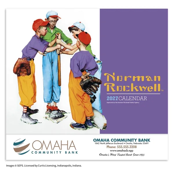 Norman Rockwell Appointment Calendar - Stapled... from ASI 40480 Koozie Group / HotLine®