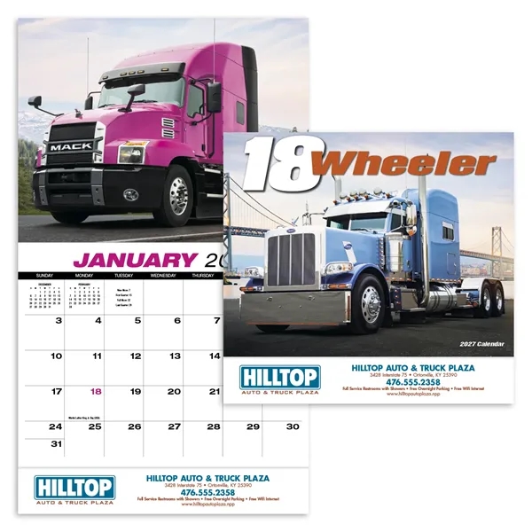 18-Wheeler Wall Appointment Calendar - Stapled... from ASI 40480 Koozie Group / HotLine®