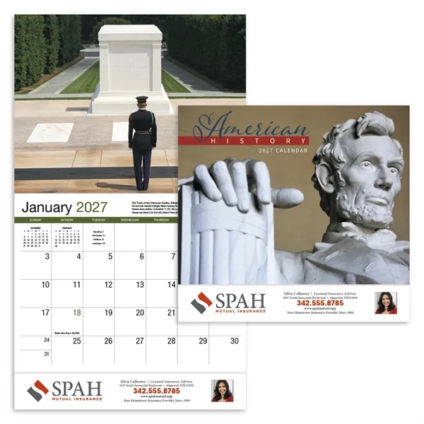 American History Appointment Calendar - Stapled... from ASI 40480 Koozie Group / HotLine®