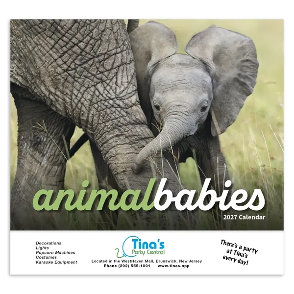 Animal Babies Appointment Calendar - Stapled... from ASI 40480 Koozie Group / HotLine®