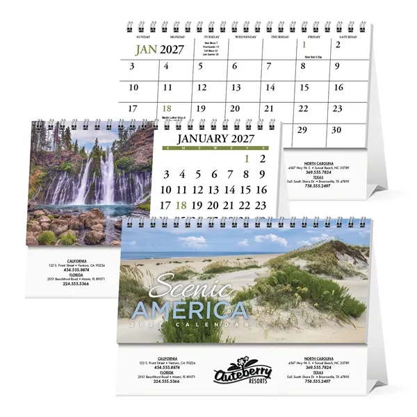 Scenic America® Desk Tent Calendar... from ASI 40480 Koozie Group / HotLine®