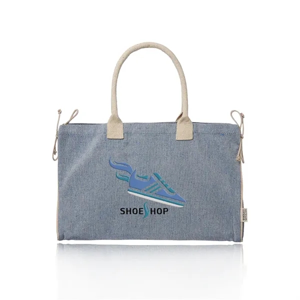 Recycled cotton canvas tote bag with padded handles.... from ASI 39552 BEL Promo