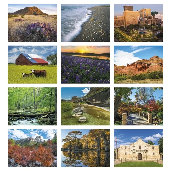 11 x 19 2024 Texas calendar on 70# glossy paper with... from ASI 40480 Koozie Group / Norwood Triumph Calendar