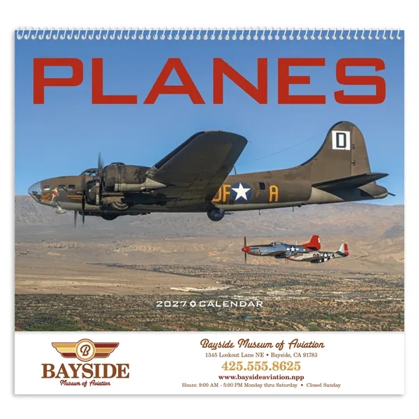 11 x 19 2024 Planes calendar on 70# paper glossy paper... from ASI 40480 Koozie Group / Norwood Triumph Calendar