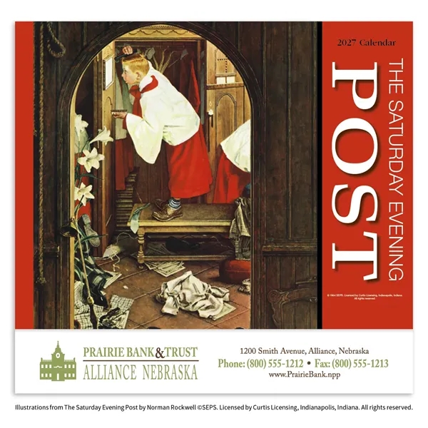 Saturday Evening Post Appointment Calendar - Stapled... from ASI 40480 Koozie Group / HotLine®