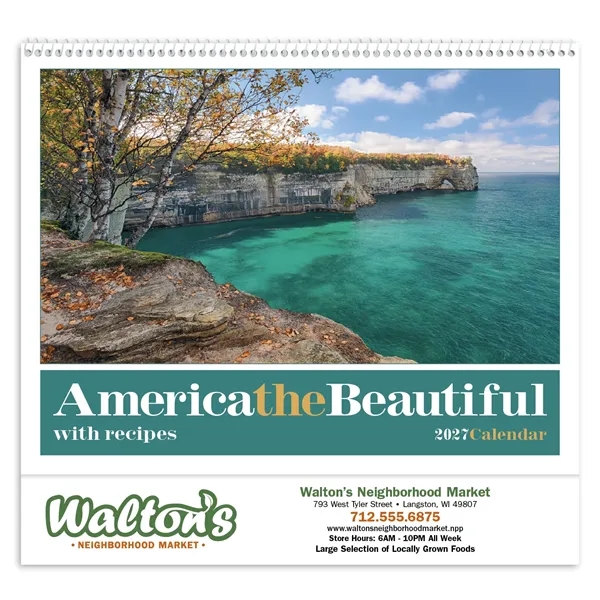 America the Beautiful with Recipes... from ASI 40480 Koozie Group / Norwood Triumph Calendar