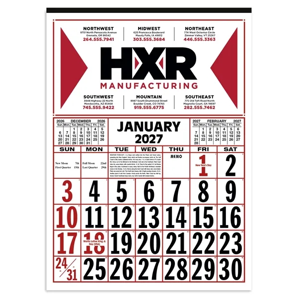 Commercial 12-Sheet Calendar... from ASI 40480 Koozie Group
