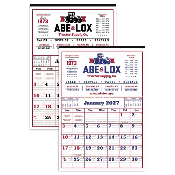 Commercial 12-Sheet Calendar... from ASI 40480 Koozie Group