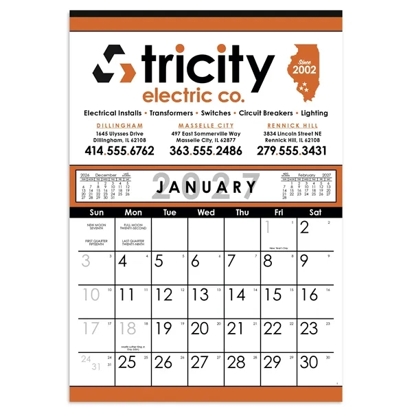 Commercial 12-Sheet Calendar... from ASI 40480 Koozie Group