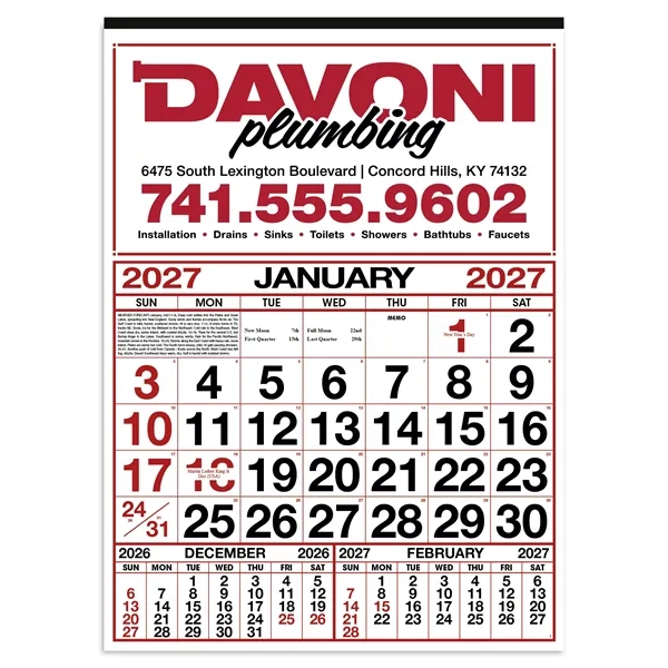 Commercial 12-Sheet Calendar... from ASI 40480 Koozie Group