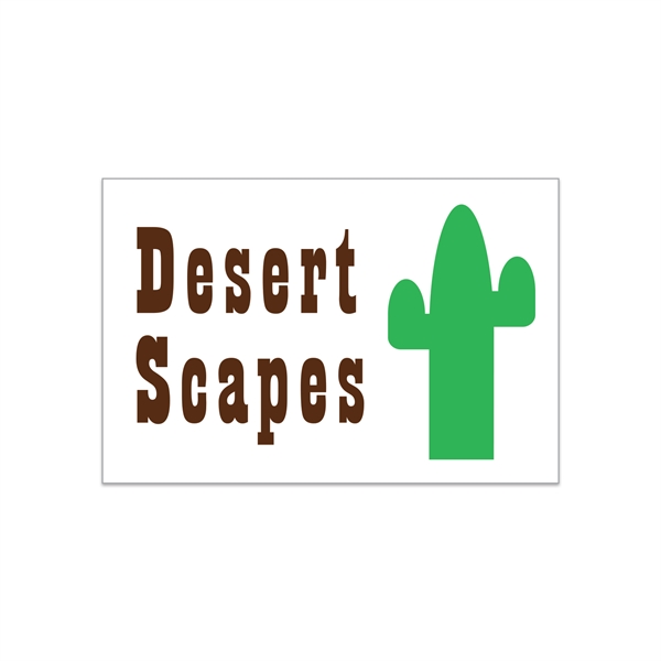 2" x 3" rectangular white vinyl decal with permanent adhesive backing,... from ASI 56950 Gill Studios Inc / Gill-Line®