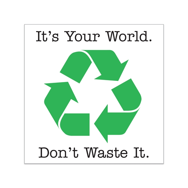 3" x 3" square white vinyl decal with removable adhesive backing,... from ASI 56950 Gill Studios Inc / Gill-Line®