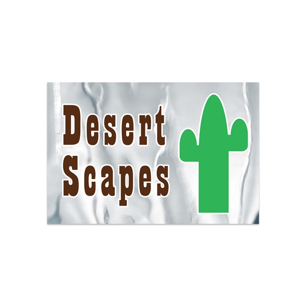 2" x 3" rectangular chrome polyester decal with permanent adhesive backing,... from ASI 56950 Gill Studios Inc / Gill-Line®