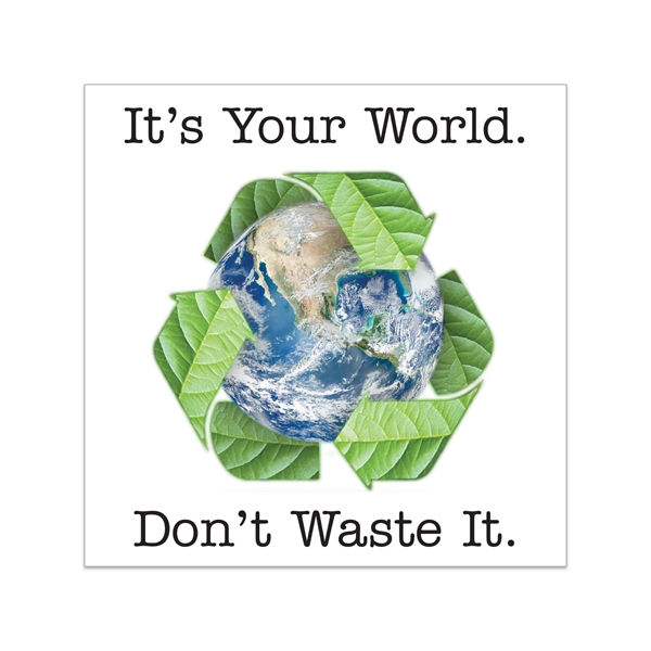 3" x 3" square white vinyl decal with ultra removable adhesive... from ASI 56950 Gill Studios Inc / Gill-Line®