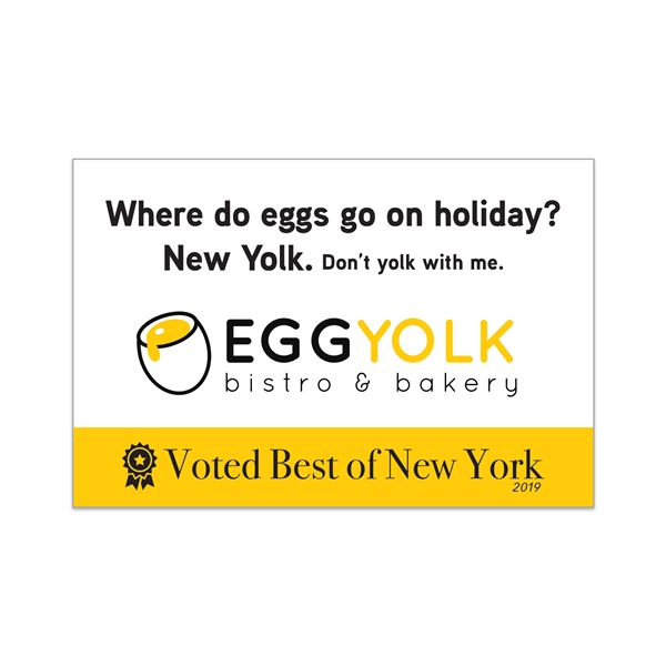 3" x 4" rectangular white static vinyl decal with static backing,... from ASI 56950 Gill Studios Inc / Gill-Line®