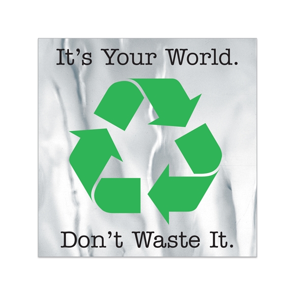 3" x 3" chrome polyester square decal with permanent adhesive backing,... from ASI 56950 Gill Studios Inc / Gill-Line®