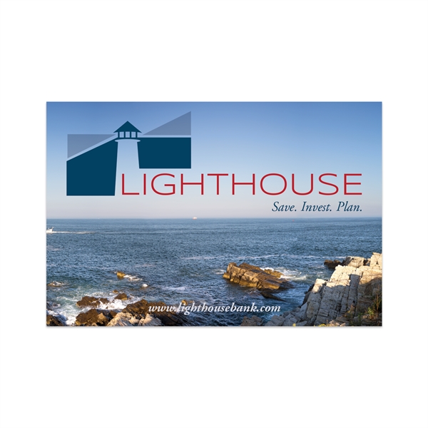 3" x 4" rectangular white vinyl decal with ultra removable adhesive... from ASI 56950 Gill Studios Inc / Gill-Line®