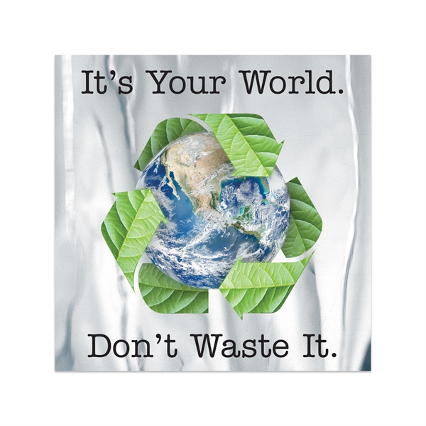 3" x 3" chrome polyester square decal with static inside window,... from ASI 56950 Gill Studios Inc / Gill-Line®