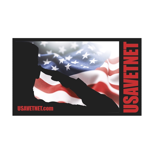 3" x 5" rectangular white vinyl decal with permanent adhesive backing,... from ASI 56950 Gill Studios Inc / Gill-Line®