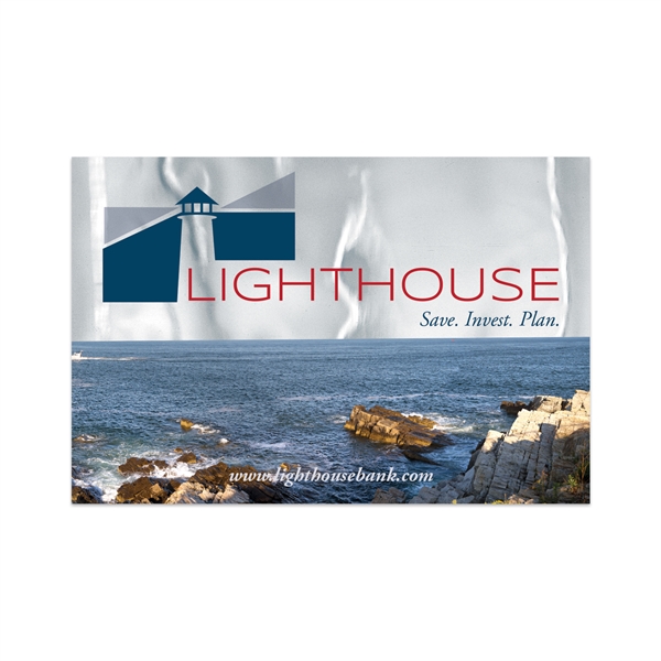 3" x 4" rectangular chrome polyester decal with permanent adhesive backing,... from ASI 56950 Gill Studios Inc / Gill-Line®