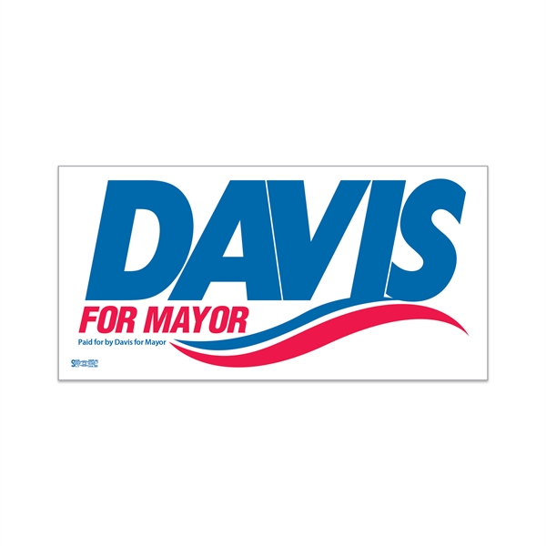 2" x 4" rectangular shaped white static vinyl decal with static... from ASI 56950 Gill Studios Inc / Gill-Line®