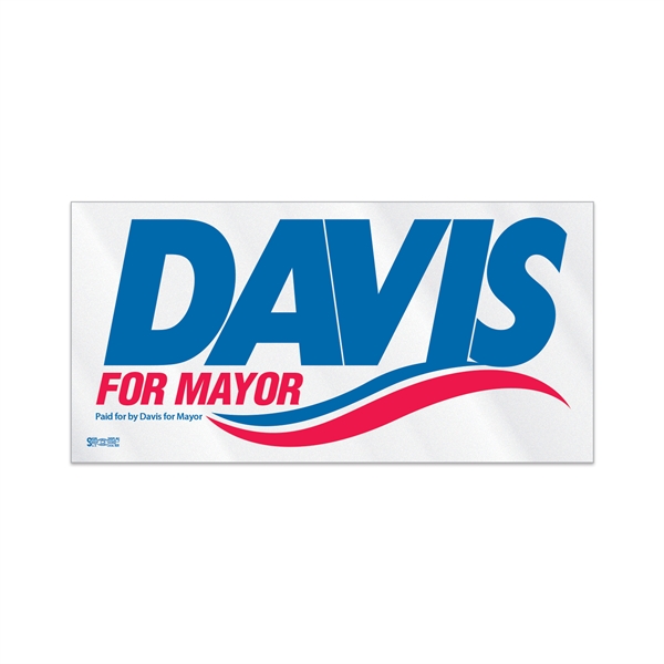 2" x 4" rectangular shaped clear polyester decal with permanent adhesive... from ASI 56950 Gill Studios Inc / Gill-Line®