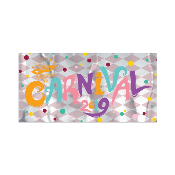 2" x 4" rectangular shaped chrome polyester decal with permanent adhesive... from ASI 56950 Gill Studios Inc / Gill-Line®