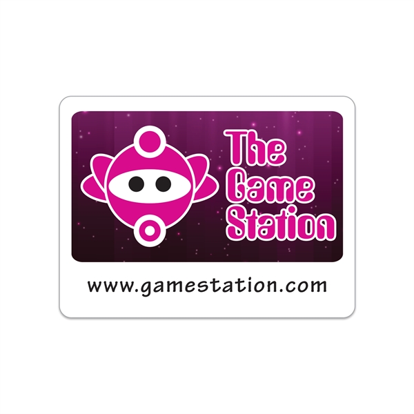 3" x 4" rectangular shaped white vinyl decal with ultra removable... from ASI 56950 Gill Studios Inc / Gill-Line®