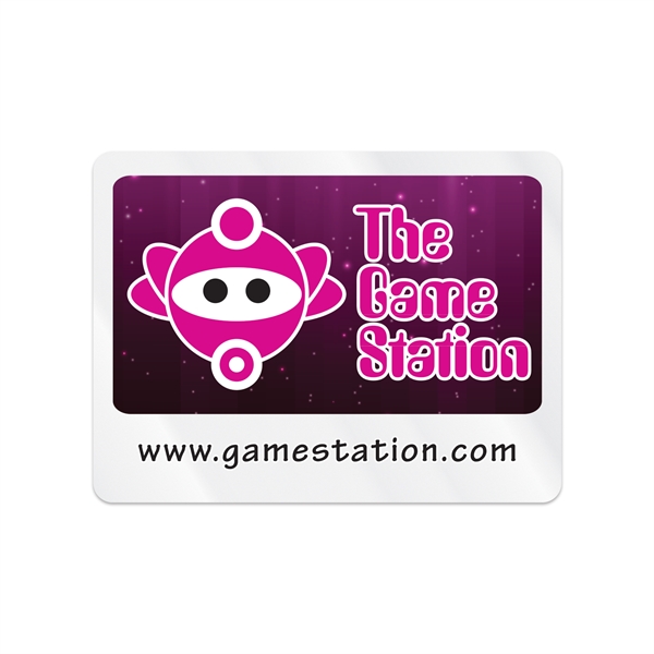 3" x 4" rectangular shaped clear polyester decal with permanent adhesive... from ASI 56950 Gill Studios Inc / Gill-Line®