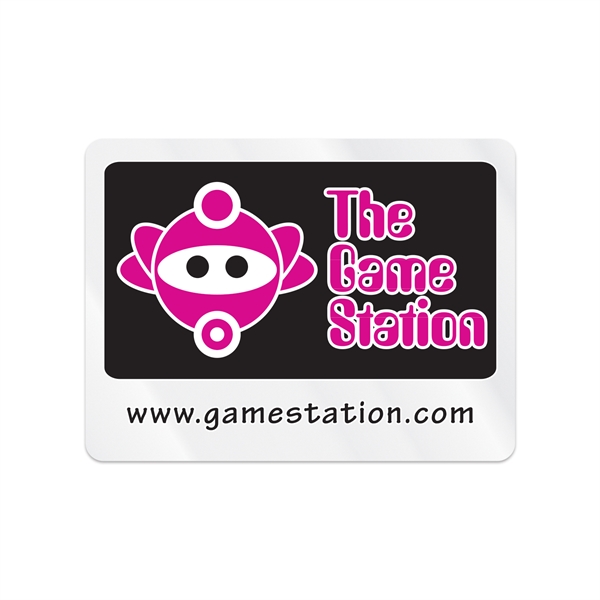 3" x 4" rectangular shaped clear static vinyl decals with static... from ASI 56950 Gill Studios Inc / Gill-Line®