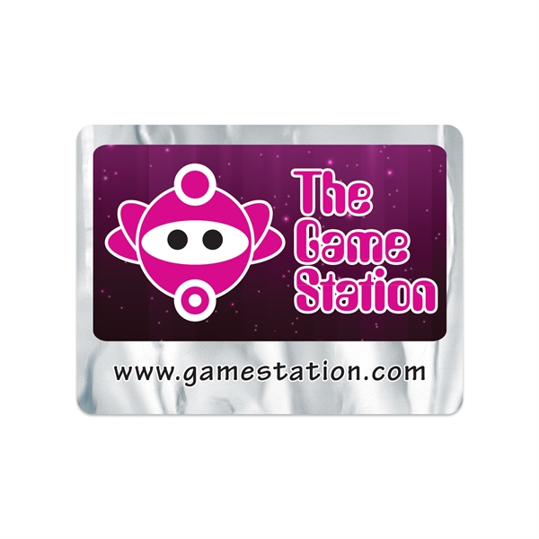 3" x 4" rectangular shaped chrome polyester decals with permanent adhesive... from ASI 56950 Gill Studios Inc / Gill-Line®