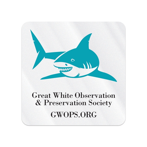 1 3/4" x 1" square shaped clear polyester decals with ultra... from ASI 56950 Gill Studios Inc / Gill-Line®