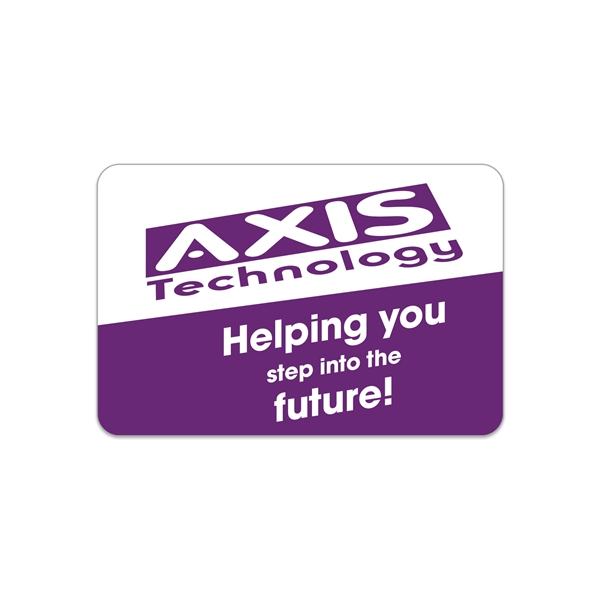 3" x 4 1/2" rectangular shaped white vinyl decal with removable... from ASI 56950 Gill Studios Inc / Gill-Line®