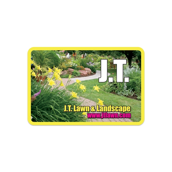 3" x 4 1/2" rectangular shaped white vinyl decal with removable... from ASI 56950 Gill Studios Inc / Gill-Line®