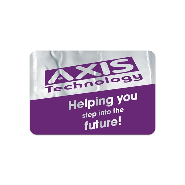 3" x 4 1/2" rectangular shaped chrome polyester decal with permanent... from ASI 56950 Gill Studios Inc / Gill-Line®