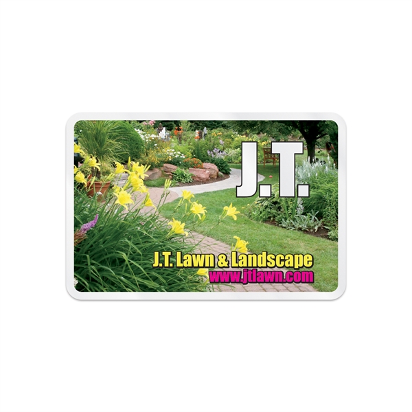 3" x 4 1/2" rectangular shaped clear polyester decal with permanent... from ASI 56950 Gill Studios Inc / Gill-Line®