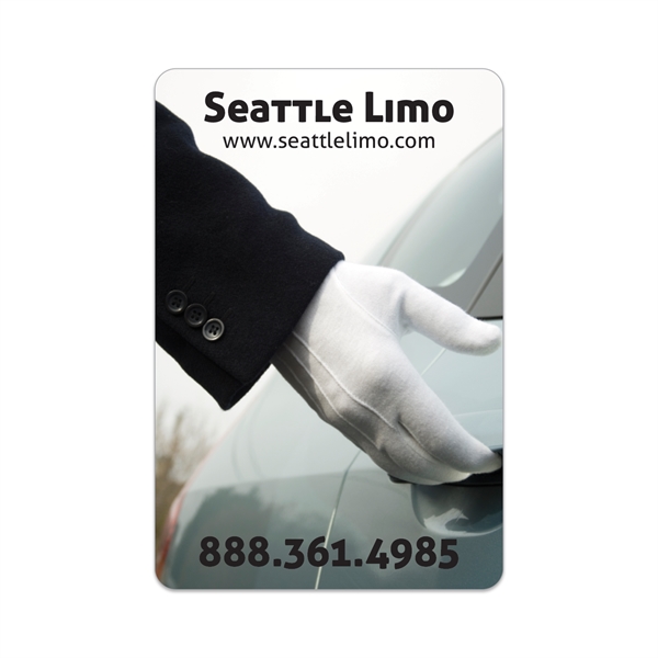 2" x 3" rectangular shaped white vinyl decal with removable adhesive... from ASI 56950 Gill Studios Inc / Gill-Line®