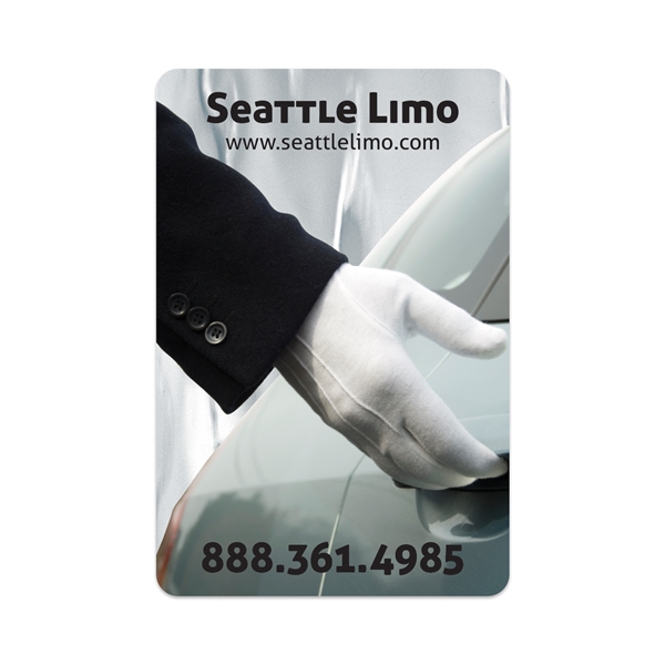 2" x 3" rectangular shaped chrome polyester decal with permanent adhesive... from ASI 56950 Gill Studios Inc / Gill-Line®