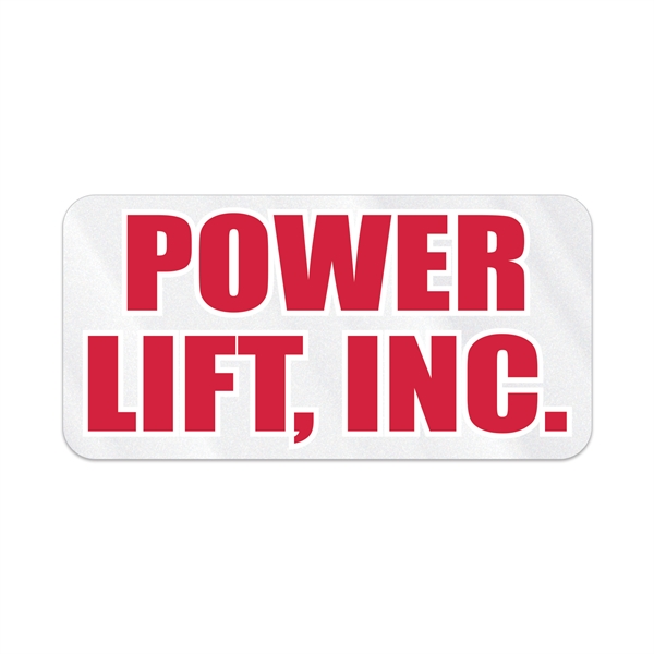 1" x 2" rectangular shaped clear static vinyl decal with static... from ASI 56950 Gill Studios Inc / Gill-Line®