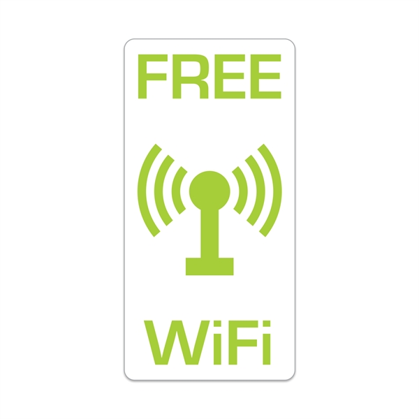 2" x 4"  rectangular shaped white vinyl decal with ultra... from ASI 56950 Gill Studios Inc / Gill-Line®