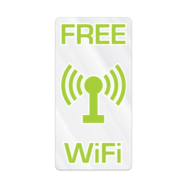 2" x 4"  rectangular shaped clear polyester decal with ultra... from ASI 56950 Gill Studios Inc / Gill-Line®