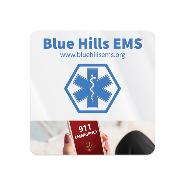 4" x 4"  square shaped clear polyester decal with permanent... from ASI 56950 Gill Studios Inc / Gill-Line®