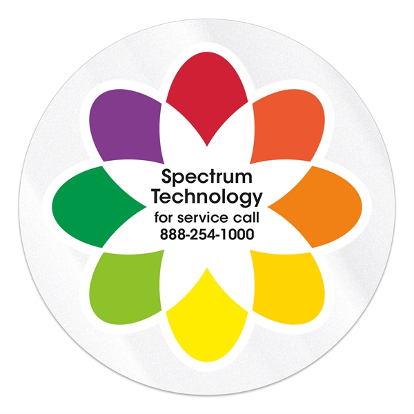 2" round clear polyester decal with ultra removable adhesive inside window... from ASI 56950 Gill Studios Inc / Gill-Line®