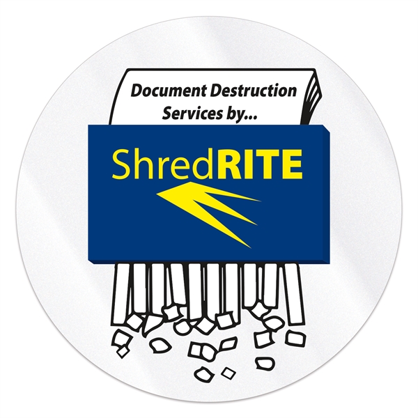 2 1/2" round clear polyester decal with permanent adhesive backing and... from ASI 56950 Gill Studios Inc / Gill-Line®