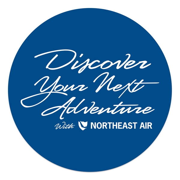 3" round white vinyl decal with removable adhesive backing and a... from ASI 56950 Gill Studios Inc / Gill-Line®